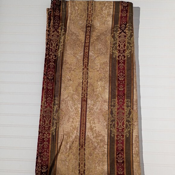 CROSCILL Shower Curtain Dover Manor Gold Green Maroon Formal Jacquard 68 x 73 - Picture 2 of 10